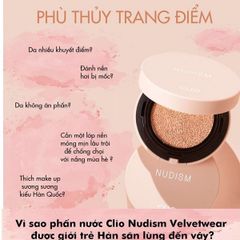 Phấn Nước Clio Nudism Velvetwear Cushion SPF 50+ PA+++