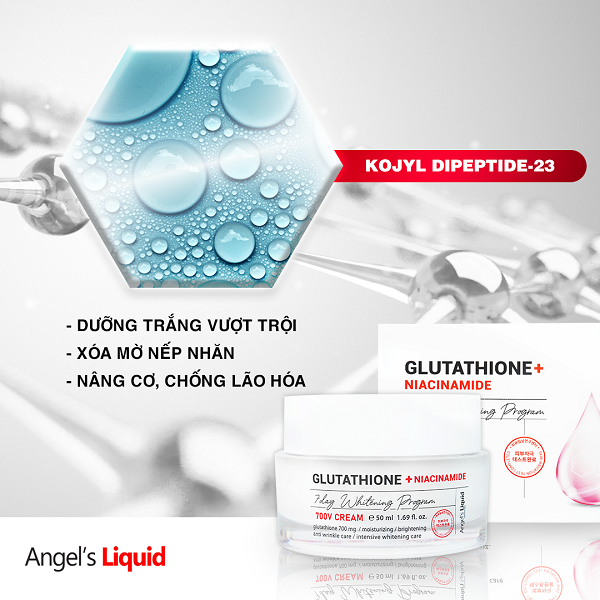 Kem Dưỡng Sáng Da Mờ Thâm Nám Angel's Liquid Glutathione Plus Niacinamide 700V Cream 50ml