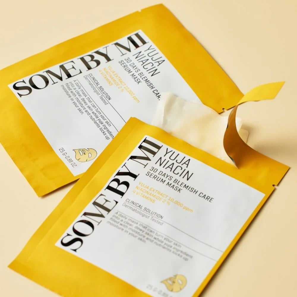 Mặt Nạ Dưỡng Trắng Sáng Da Some By Mi Yuja Niacin Serum Mask 25g