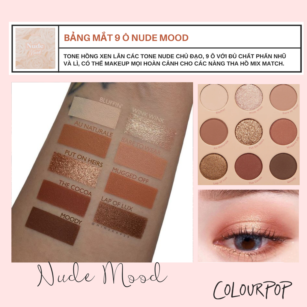 Bảng Phấn Mắt Colourpop Pressed Powder Palette 9 Màu