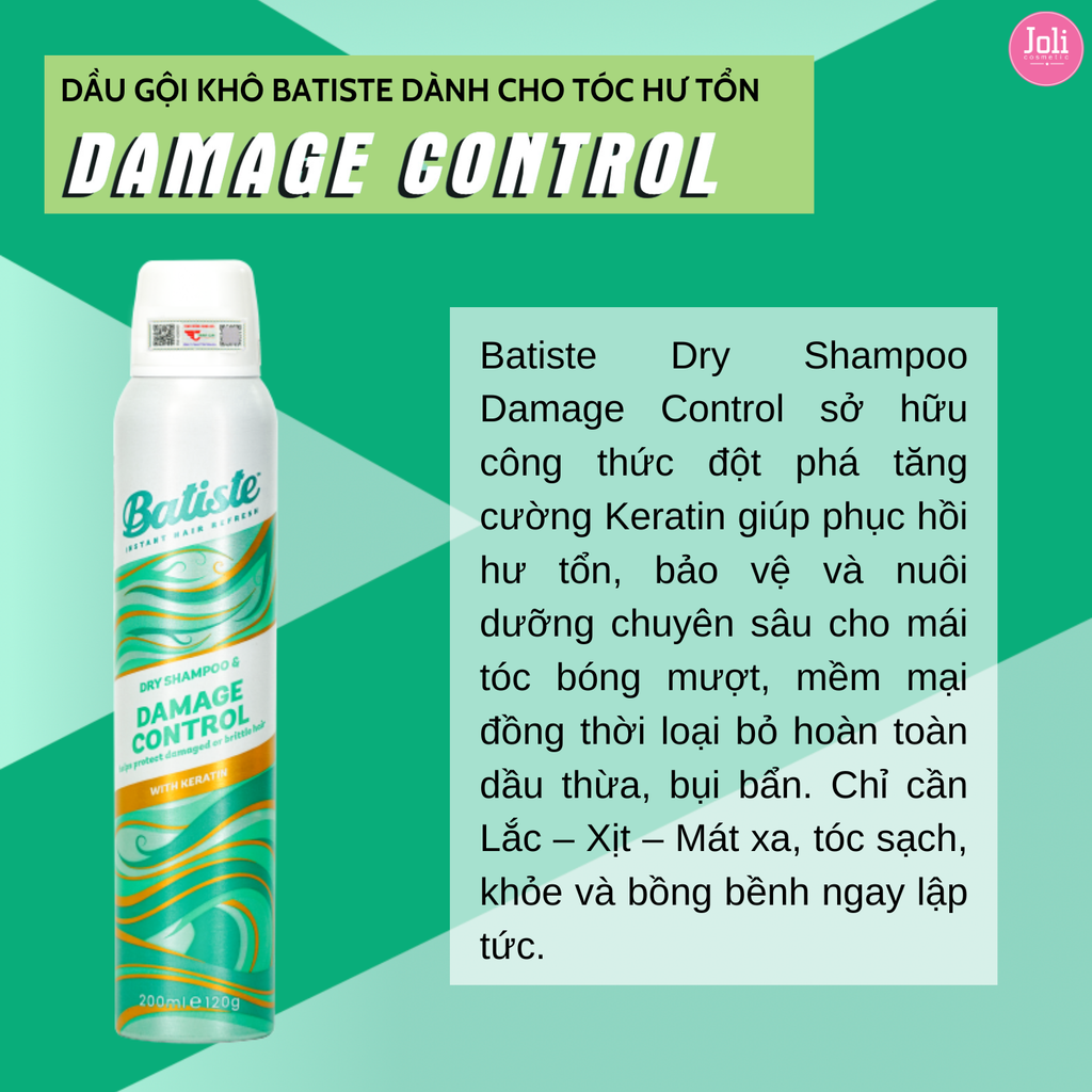 Dầu Gội Khô Batiste Dry Shampoo 200ml