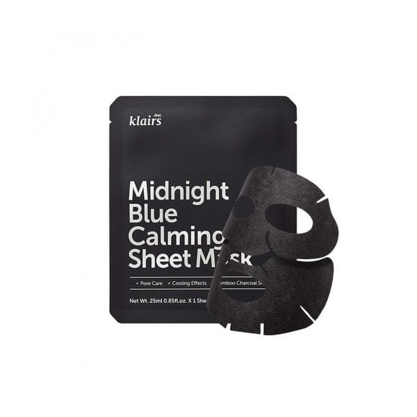 Mặt Nạ Klairs Hỗ Trợ Làm Sạch & Dịu Mát Da 25ml Midnight Blue Calming Sheet Mask