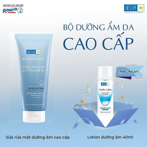 Sữa Rửa Mặt Hada Labo Dưỡng Ẩm Da Premium Cleanser Hydrating 100g