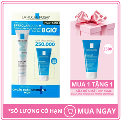 Bộ Sản Phẩm Kem Dưỡng Giảm Mụn La Roche-Posay Effaclar Duo+M 40ml + Gel Rửa Mặt Cho Da Dầu Effaclar 50ml