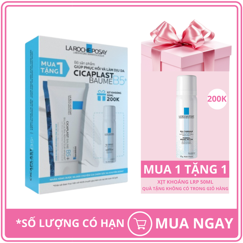 Bộ Sản Phẩm Kem Dưỡng Cicaplast Baume B5+ 40ml + Xịt Khoáng Phục Hồi Da La Roche Posay 50ml