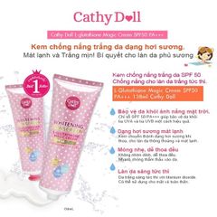 Kem Chống Nắng Dưỡng Trắng Da Cathy Doll L-Glutathione Magic Cream SPF50 PA+++