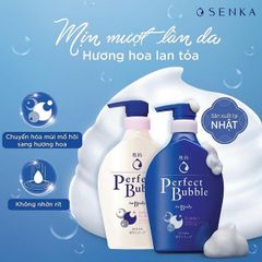 Sữa Tắm Dưỡng Ẩm Hương Hoa Tươi Mát Senka Perfect Bubble for Body Floral Plus 500ml