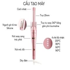 Máy Uốn Tóc Tự Xoay 360 Độ Ion Âm, Không Gây Khô Xơ Tóc Halio Auto Rotating Hair Curler