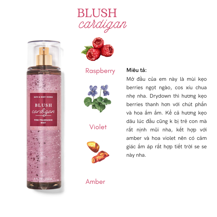 Xịt thơm Bath & Body Works Fine Fragrance Mist 236ml