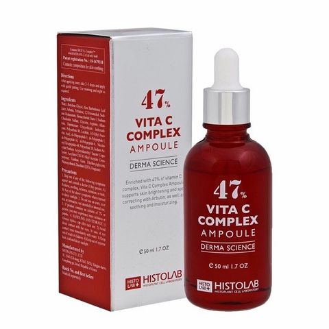 Tinh Chất Dưỡng Trắng Mờ Thâm Nám Histolab 47 Vita C Complex Ampoule Derma Science 50ml