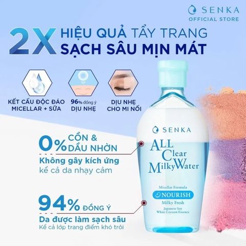 Nước Sữa Tẩy Trang Hai Lớp Senka All Clear Milky Water 230ml
