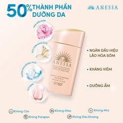 Sữa Chống Nắng Cho Da Nhạy Cảm & Trẻ Em Anessa Perfect UV Sunscreen Mild Milk SPF50+/PA++++ 60ml