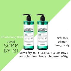 Sữa Tắm Trị Mụn Lưng Some By Mi AHA-BHA-PHA 30 Days Miracle Acne Clear Body Cleanser 400g