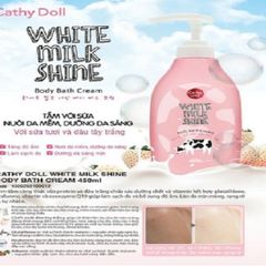 Sửa Tắm Sáng Da Sữa Bò Cathy Doll White Milk Shine Body Bath Cream 450ml