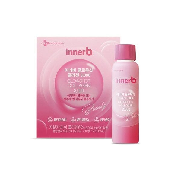 Nước Uống Innerb Glowshot Collagen Căng Mịn Sáng Da 50ml x 6 Chai