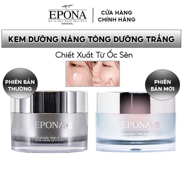 Kem Dưỡng Trắng Da Nâng Tông Chiết Xuất Ốc Sên Epona Premium Snail Tone Up Cream SPF40+ PA++ 50ml