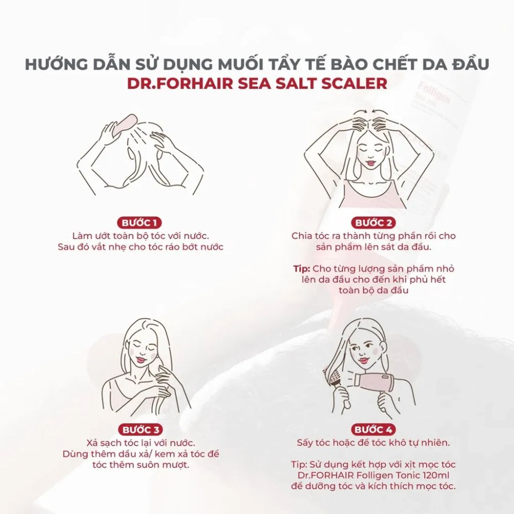 Tẩy Tế Bào Chết Da Đầu Giảm Gàu Dr.ForHair Sea Salt Scaler