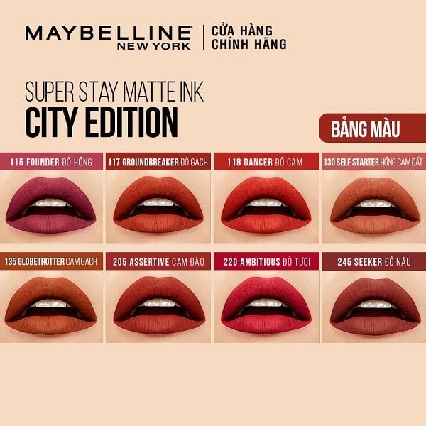 Son Kem Lì Maybelline Super Stay Matte Ink Lipstick