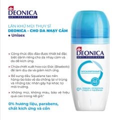 Lăn Khử Mùi Dành Cho Nam Và Nữ Deonica Deonica Anti - Perspirant Smart Control 50ml