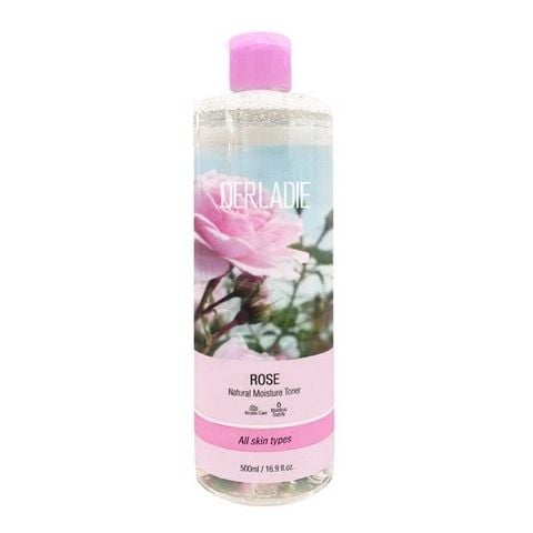 Nước Hoa Hồng Cấp Ẩm Làm Mềm Da Derladie Rose Natural Moisture Toner 500ml