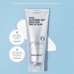 Kem Dưỡng Trắng Nâng Tông Da Sur.Medic Super Glutathione 100™ Bright Body Tone Up Cream 150ml