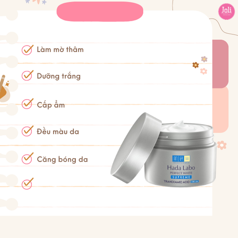 Kem Dưỡng Dưỡng Sáng Da Hada Labo Perfect White Supreme Cream 50ml