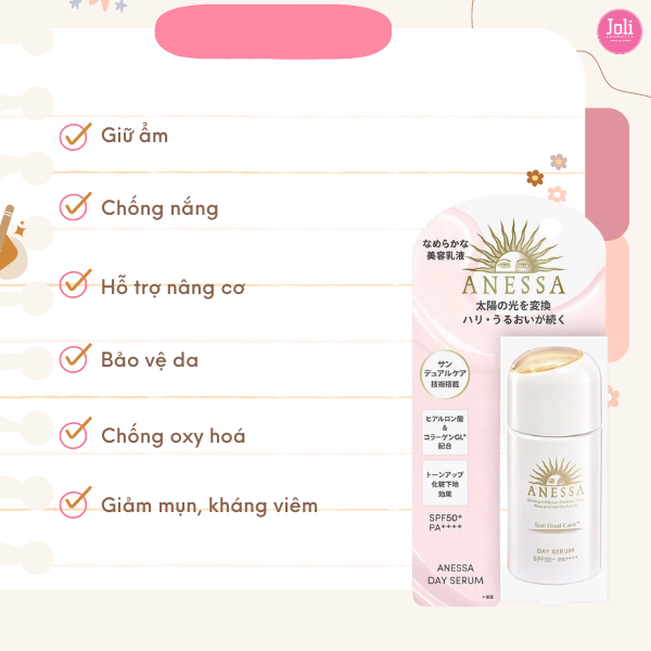 Serum Chống Nắng Anessa Dưỡng Da Nâng Tông Da SPF50+ PA++++ 30ml