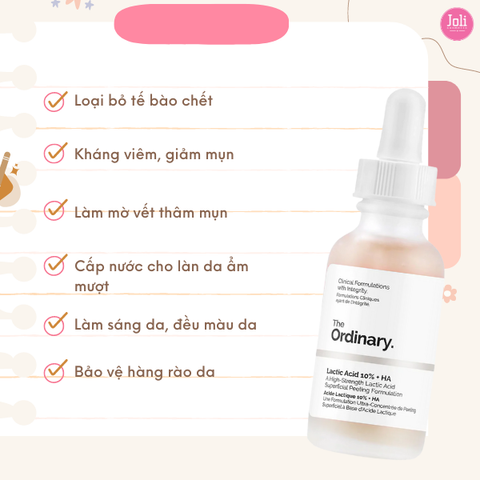 Tinh Chất Tẩy Da Chết Hóa Học The Ordinary Lactic Acid 10 + HA 2% 30ml