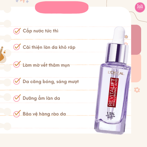 Tinh Chất Cấp Ẩm Sáng Da Loreal Hyaluronic Acid Revitalift 1.5% Hyaluronic Acid Serum