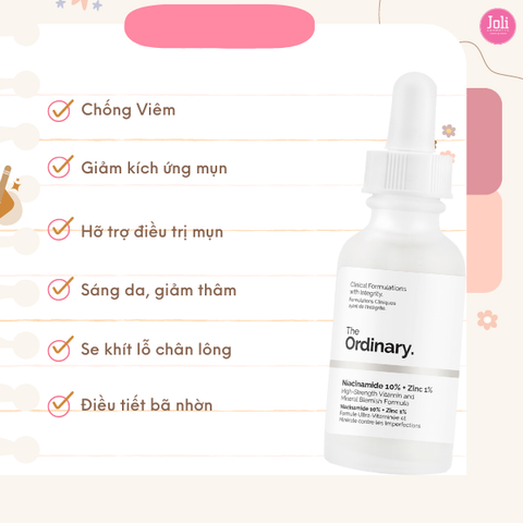 Tinh Chất Trị Thâm Mụn The Ordinary Niacinamide 10%+ Zinc 1%