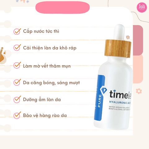 Tinh Chất Dưỡng Ẩm Timeless Hyaluronic Acid 100% Pure Serum