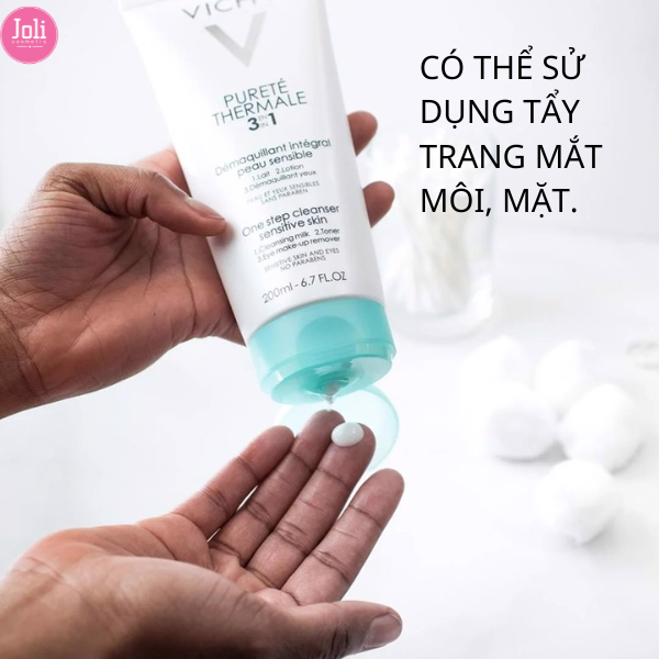 Sữa Rửa Mặt Tẩy Trang 3 Tác Dụng Vichy Purete Thermale One Step Cleanser