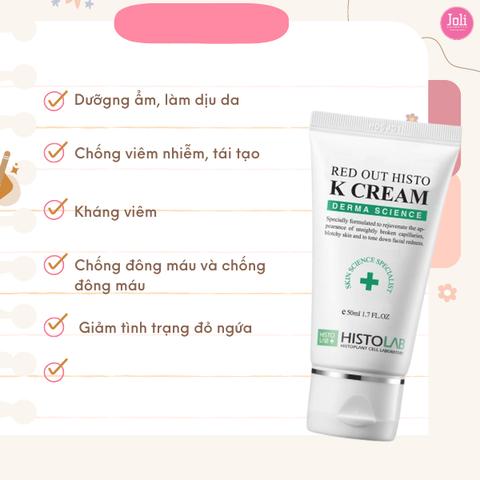 Kem Dưỡng Ẩm Phục Hồi Da Sau Lăn Kim Red Out Histolab K Cream 50ml