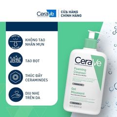 Bộ Sản Phẩm Sữa Rửa Mặt Da Dầu CeraVe For Normal To Oily Skin 236ml + Sữa Dưỡng Thể Cho Da Khô CeraVe Moisturising Lotion 30ml