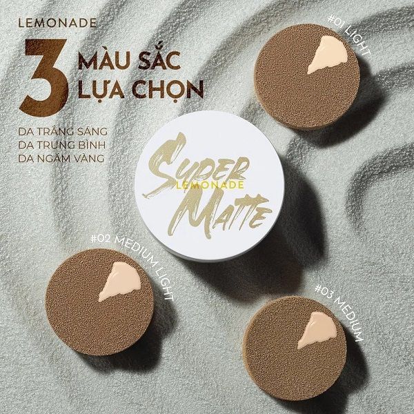 Phấn Nước Kiềm Dầu Lemonade Supermatte Cushion 15g