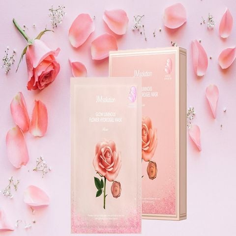 Mặt Nạ Thạch JMSolution Dưỡng Sáng Da Luminous Flower Hydrogel Mask Rose