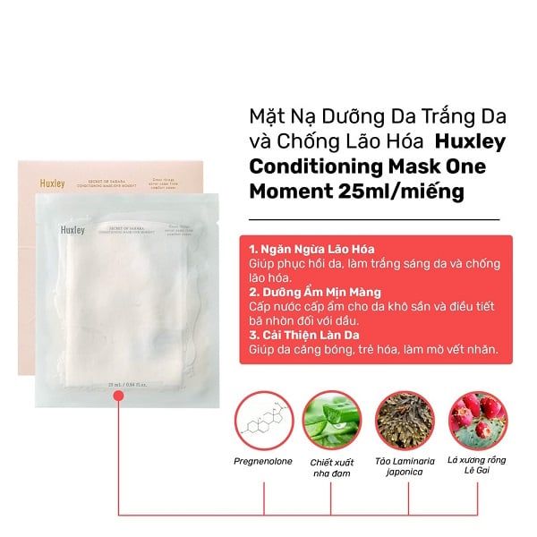 Mặt Nạ Dưỡng Ẩm Và Chống Lão Hóa Huxley Conditioning One Moment Mask