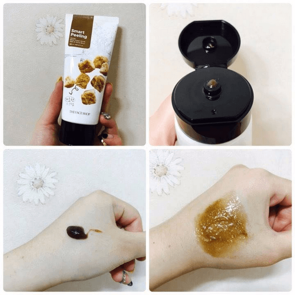 Tẩy Tế Bào Chết Mặt The Face Shop Smart Peeling Honey Black Sugar Scrub 120g