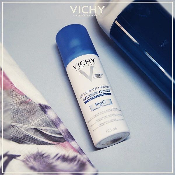 Xịt Khử Mùi Giữ Khô Thoáng Suốt 48 Giờ Vichy Deodorant Mineral 125ml