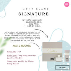 Set Nước Hoa Nữ Montblanc Signature EDP 3 Món