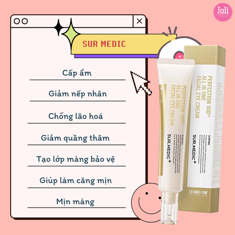 Kem Dưỡng Mắt Giảm Nếp Nhăn Ngăn Lão Hóa Sur.Medic+ Perfection 100™ All In One Facial Eye Cream 35ml