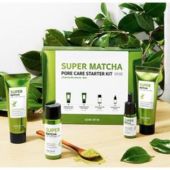 Bộ Kit Some By Mi Thu Nhỏ Lỗ Chân Lông, Giảm Dầu Nhờn 4 Món Super Matcha Pore Care Starter Kit