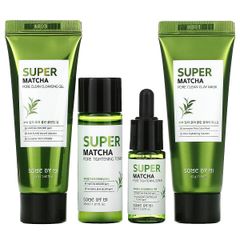 Bộ Kit Some By Mi Thu Nhỏ Lỗ Chân Lông, Giảm Dầu Nhờn 4 Món Super Matcha Pore Care Starter Kit