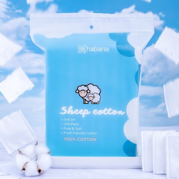 Bông Tẩy Trang Habaria Sheep Cotton 234 Miếng