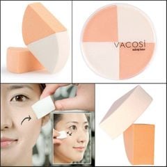 Bông Phấn Ướt Tam Giác Vacosi BP13 4 Miếng Collection Pro Makeup