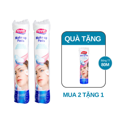 Combo 2 Bông Tẩy Trang Tippys Classic Make Up Pads 120 Miếng + 80 Miếng