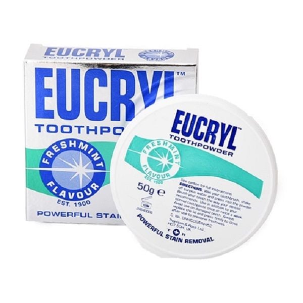 Bột Tẩy Trắng Răng Eucryl Toothpowder Freshmint 50g