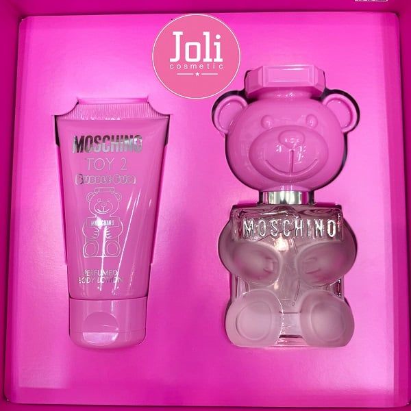 Set Nước Hoa Nữ Moschino Toy 2 Bubble Gum Perfumed Body Lotion EDT 30ml