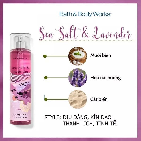 Xịt thơm Bath & Body Works Fine Fragrance Mist 236ml