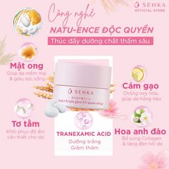 Kem Dưỡng Sáng Da Ban Ngày/Ban Đêm Senka White Beauty Glow UV Cream SPF25+ PA++ 50g